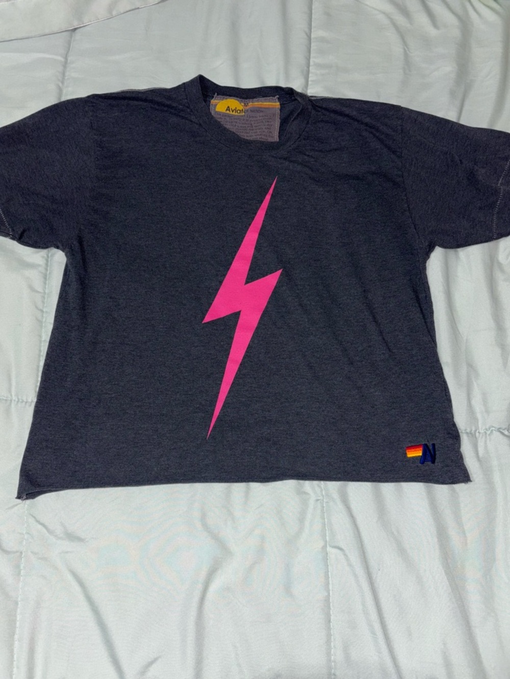 Pink Lightning Bolt T-Shirt Aviator Nation